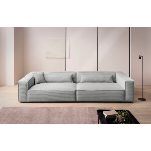 LeGer Home by Lena Gercke 3-zitsbank PIARA, XXL sofa met biesnaad, Big-sofa in cord of linnenlook