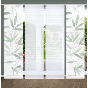 HOME in green Paneelgordijn RANDOW SET DIGITALE PRINT, BAMBOELOOK GERECYCLED (4 stuks)