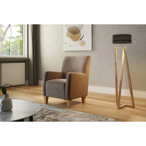 Home affaire Fauteuil Viva met binnenvering, met eikenhouten poten