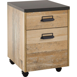 Home affaire Kastje op wieltjes Sherwood met metalen apotheker handgrepen, breedte 47 cm, soft-close functie