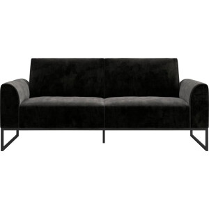 CosmoLiving by Cosmopolitan Slaapbank Adley Veloursstof, slaapfunctie, rugleuning 2-delig, zithoogte 47,5 cm (1 stuk)