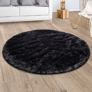 Paco Home Hoogpolig vloerkleed Silky 591 Unikleurig, bijzonder zacht en behaaglijk