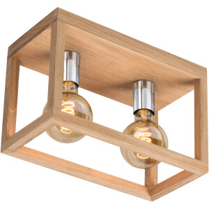 SPOT Light Plafondlamp KAGO Natuurproduct van eikenhout, duurzaam met FSC-certificaat
