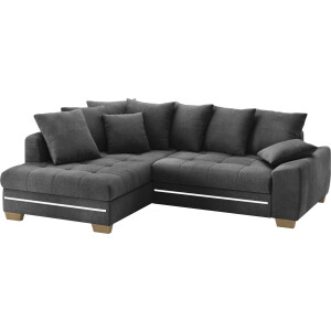 Mr. Couch Hoekbank Nikita II, L-vorm met koudschuim, rgb-led-verlichting, optioneel met bed, bedlade