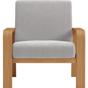 sit&more Fauteuil Kolding Armleuningen van eikenkleurig beukenhout, verschillende bekledingen en kleuren