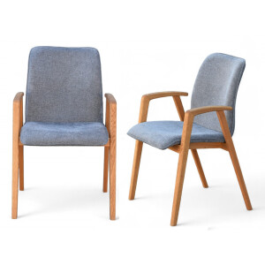 Home affaire Stoel met armleuningen Loreen eetkamerstoel, beklede stoel, designstoel met massief frame, hoogwaardig afgewerkt, armleuningen, stijlvol, comfortabel (set, 2 stuks)
