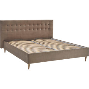 ATLANTIC home collection Gestoffeerd bed Veronika met bedkist en lattenbodem