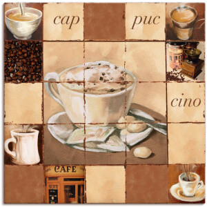 Artland Artprint op linnen Cappuccino gespannen op een spieraam