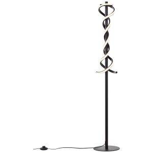 Brilliant Leuchten Staande ledlamp Amalie 2100 lm, hoogte 128 cm, metaal/kunststof, zwart
