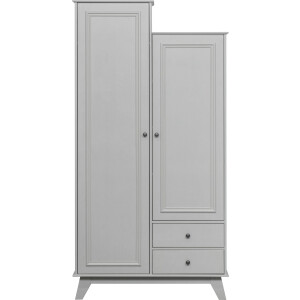 WOOOD Kledingkast Lily massief dennenhout, met kledingstang, h 190 cm x b 98 cm