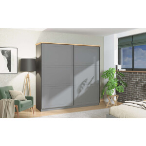 Home affaire Zweefdeurkast Valencia, kledingkast in landhuisstijl, 220x214x65,5 cm met complete binneninrichting, fsc-gecertificeerd houtmateriaal