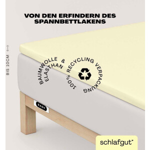 Schlafgut Hoeslaken EASY jersey elastaan topper (1 stuk)