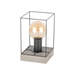 SPOT Light Tafellamp GRETTER CONCRETE Van echt beton en metaal, bijpassende LM E27 / exclusief, natuurproduct