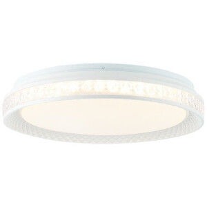 Brilliant Leuchten Led-plafondlamp Burlie Ø 39 cm, Tuya-app, metaal/kunststof, transparant/wit