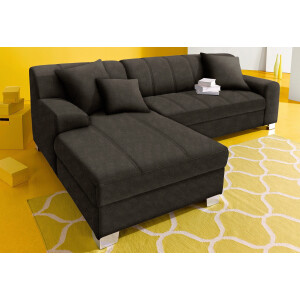INOSIGN Hoekbank Turah incl. sierkussens, modern doorgestikt, ook in leer naar keuze met slaapfunctie, bedbank, bxdxh: 239x152x75 cm, l-model