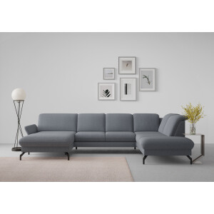 MCA furniture Eettafel TOBAGO uitschuiftafel 180-260 cm Keramiek, roestvrij staal, uitschuifbaar, tafelblad 13 mm