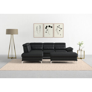 sit&more Hoekbank Cabrio L-vorm, met zitdiepteverstelling, arm- en hoofdsteunverstelling