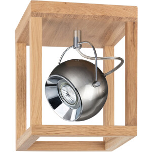 SPOT Light Led-plafondlamp ROY Inclusief ledverlichting, natuurproduct van eikenhout, duurzaam