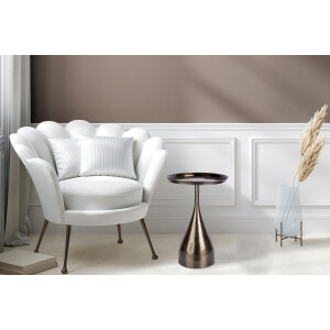 Kayoom Bijzettafel Asra 125, Elegante design in goud of zwart Metalen frame in druppelmodel, ronde legplank, opvallend (1 stuk)