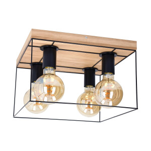 SPOT Light Plafondlamp GRETTER Van chic eikenhout, duurzaam met FSC-certificaat
