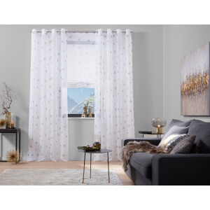 my home Gordijn Ster Transparant, voile, polyester (1 stuk)