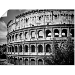 Artland Artprint Rome Colosseum monochroom als artprint van aluminium, artprint voor buiten, poster in diverse formaten