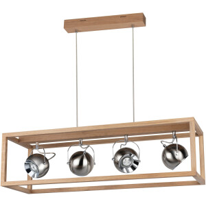 SPOT Light Led-hanglamp ROY Hanglamp, inclusief ledverlichting, eikenhout, kabel in te korten