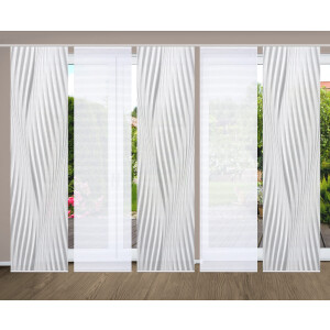 HOME in green Paneelgordijn RIWELO SET DIGITALE PRINT, BAMBOELOOK GERECYCLED (5 stuks)