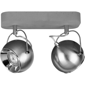 SPOT Light Plafondlamp Bal CONCRETE Inclusief verwisselbare ledverlichting, beweegbare spotjes (1 stuk)