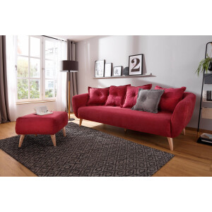 Home affaire 3-zitsbank Baggio modern en romantisch design, comfortabel