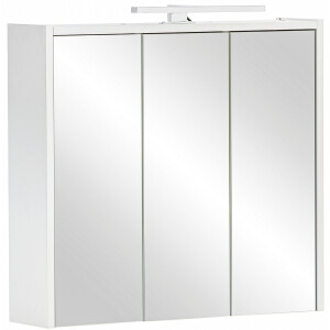 Schildmeyer Spiegelkast Palermo, breedte 65 cm Met LED-lamp en stopcontact, metalen beslag, glazen legplanken
