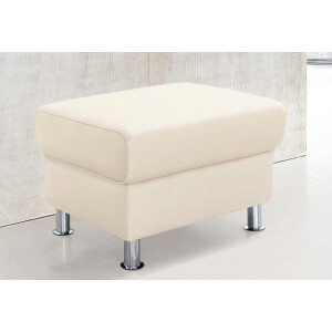 TRENDMANUFAKTUR Hocker Rondo, poef bij de serie, breedte 67 cm, chromen voeten Voetenbank optioneel met verenkern, in verschillende bekledingen bestelbaar