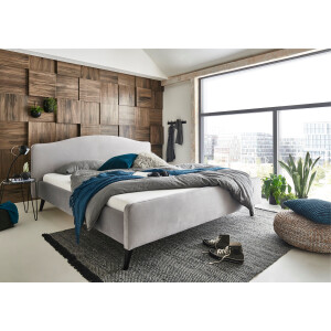 ATLANTIC home collection Gestoffeerd bed Tamiga met massief houten poten