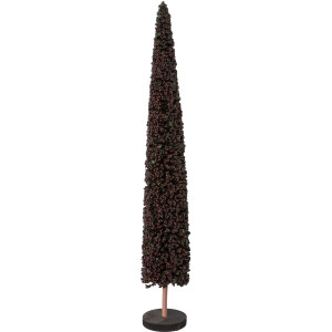 Creativ deco Deco-boom Kerst versiering op hoogwaardige houten basis, met parels versierd, hoogte 60 cm (1 stuk)