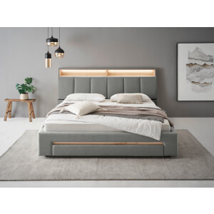 INOSIGN Gestoffeerd bed CiTY/GiRON,, gepolsterd opbergbed, met LED-verlichting Bedkisten met hondenbed of als opbergruimte, opklapbare hoofdeinden