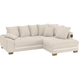Mr. Couch Hoekbank Nikita II, L-vorm met koudschuim, rgb-led, geluidssysteem, optioneel met bed, bedlade
