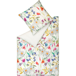 SCHÖNER WOHNEN-KOLLEKTION Beddengoed Fiori van duurzamer katoen (2-delig)