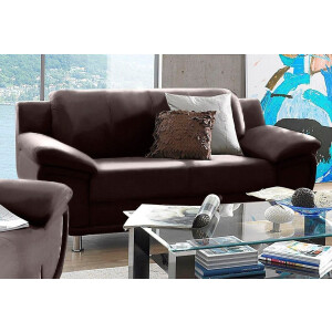 TRENDMANUFAKTUR 2-zitsbank Rondo, breedte 178 cm, brede armleuningen, chromen poten Bank optioneel met bonellvering en in verschillende bekledingen bestelbaar