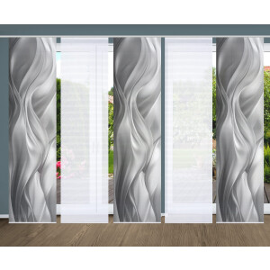 HOME in green Paneelgordijn Alcina SET DIGITALE PRINT, BAMBOELOOK GERECYCLED (5 stuks)