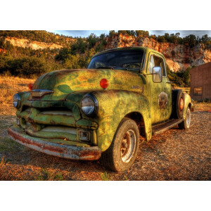 Papermoon Fotobehang Vintage pick-up truck Vliesbehang, eersteklas digitale print