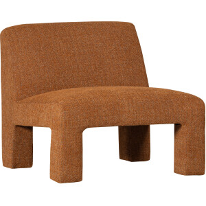 WOOOD Fauteuil Lavid geweven stof, 4-poots frame h 73 cm x b 74 cm