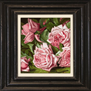 queence Artprint op linnen Bloemen Premium canvasstof, handgemaakt in Duitsland, 40x40cm