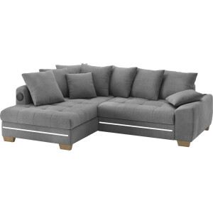 Mr. Couch Hoekbank Nikita II, L-vorm met koudschuim, rgb-led, geluidssysteem, optioneel met bed, bedlade