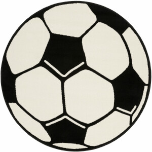 HANSE Home Kindervloerkleed Voetbal Kindervloerkleed, antislip, korte pool, voetbal, kinderkamer, spel