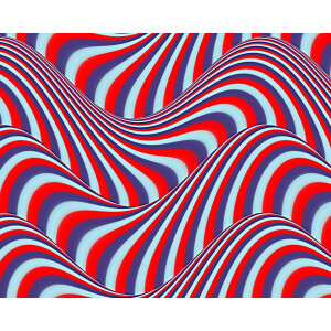 Papermoon Fotobehang Op Art soepele strepen Vliesbehang, eersteklas digitale print
