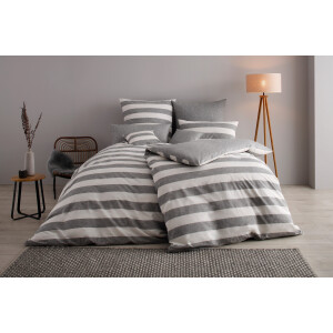 OTTO products Tweezijdig te gebruiken overtrekset Bigstripe 100% biokatoen gots-gecertificeerd, streepdesign in mêlee-look (2-delig)