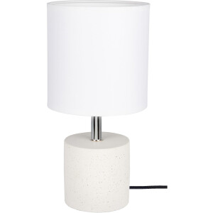 SPOT Light Tafellamp Strong Echt beton - met de hand gemaakt, natuurproduct, lampenkap van stof (1 stuk)