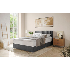 Mr. Couch Boxspring Thor met bedbodem, incl. matras, topverkoper Topmatras en sierkussen, in verschillende hardheden beschikbaar