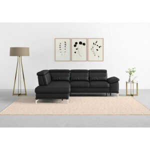 sit&more Hoekbank Cabrio L-vorm, met zitdiepteverstelling, arm- en hoofdsteunverstelling