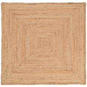 carpetfine Vloerkleed Nele jute-vloerkleed natuurmateriaal gevlochten tweezijdig te gebruiken kleed van 100% jute, vierkant en als loper